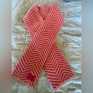 Coach Pink and Cream Chevron Scarf